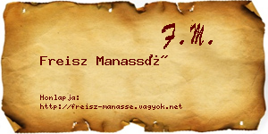 Freisz Manassé névjegykártya